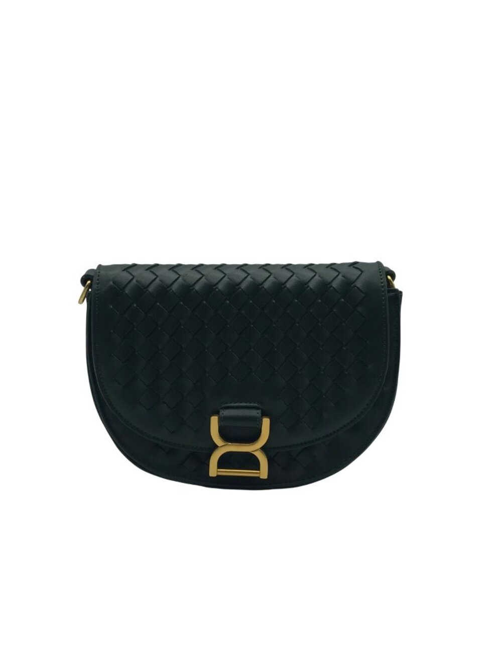 Urban Expression Green Woven Faux Leather Alise Crossbody Bag